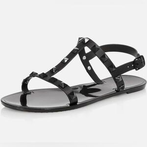 AQUA women's studded jelly sandals. NIB.